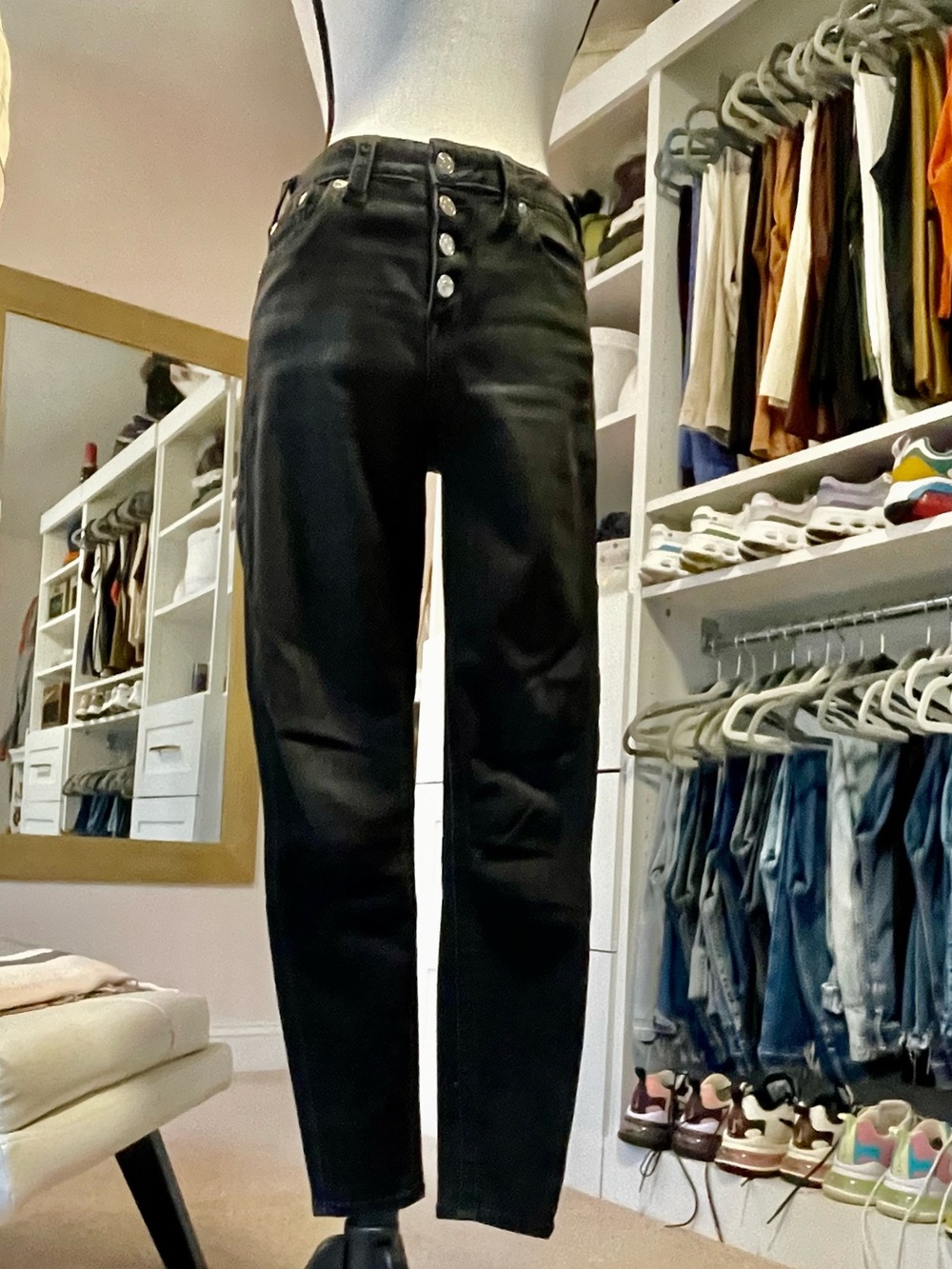 True Religion Black Distressed Denim Jeans